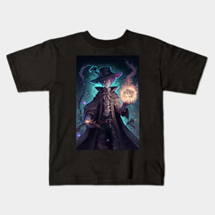 Anime Wizard Hero Fighting with Magic Kids T-Shirt